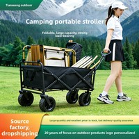 Chariot de camping pliable d'extérieur pour enfants, poussette inclinable, chariot de pique-nique, chariot de marché nocturne, tendance