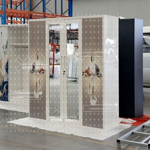 Đồ nội thất tủ <span class=keywords><strong>KD</strong></span> <span class=keywords><strong>Locker</strong></span> Nhà cung cấp bốn lưu trữ tủ quần áo phòng ngủ vải tủ thiết kế in thép Gương tủ kim loại 4 cửa - Product Image 4