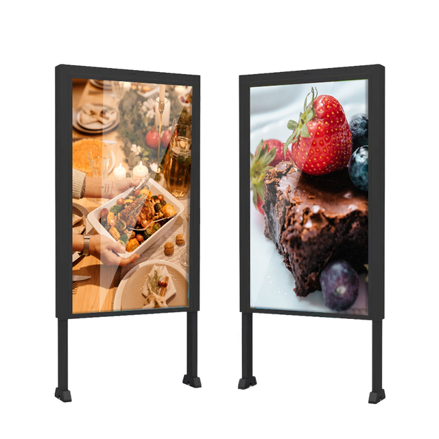 Floor Standing 65 Inch Double Sided Indoor Shopping Malls LCD Digital Signage Playback Window Advertising Equipment LCD Display