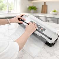 Mini scelleuse alimentaire sous vide électrique portable en acier inoxydable semi-automatique avec écran numérique