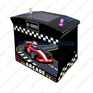 Table d'arcade interactive pliable 60-en-1, jeu vidéo de combat rétro pour 2 joueurs, fonctionnant à pièces, style cocktail, pour intérieur - Product Image 2