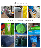 Castillo Inflable de PVC Personalizado, Popular, para Exteriores, 4x4x2.5m, Capacidad de 500kg, para 4-10 Personas, Fácil de Instalar