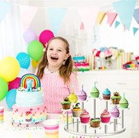 Vente en gros de présentoir à cupcakes rond présentoir à cupcakes en acrylique plateau à cupcakes