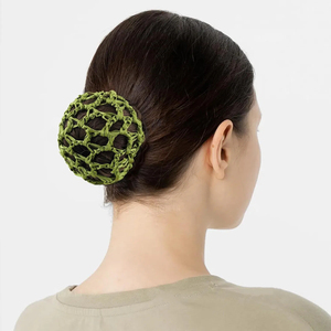 Venta al por mayor multicolor elástico <span class=keywords><strong>Ballet</strong></span> Bun Crochet hecho a mano Hairnet poliéster Hair Snood Net Hairnet accesorio - Product Image 6