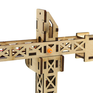 Wooden Crane Model <b>DIY</b> <b>Kit</b> Manual Operation Science Engineering Toy Kids Age 7-9 Years Educational Physics Experiment Geometric - Product Image 3