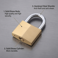 Cadenas en laiton diamanté de 50 mm avec clé, fabrication OEM et ODM, bon marché et de bonne qualité