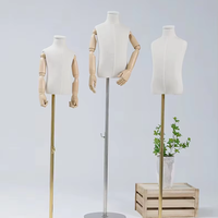 Maniquí de Plástico de Medio Cuerpo para Niños, Unisex, en Pose de Pie, para Exhibición de Ropa Infantil