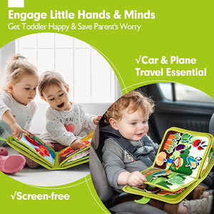 Libro Sensoriale Personalizzato in Feltro per Bambini, Busy Board Montessori, Libro di Attività Silenziose, Libro Educativo Prescolare, Il Mio Libro Sensoriale dell'Alfabeto - Product Image 4