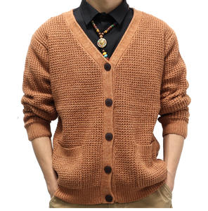 Cárdigan de <span class=keywords><strong>hombre</strong></span> de estilo Azteca Vintage étnico personalizado suéter de punto en relieve de talla grande cárdigan suéteres para otoño al por mayor 2025 - Product Image 3