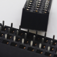 2,0mm 24 pines (3*8 pines) tres filas hembra Pin Header PCB conector chapado en oro 30 U"