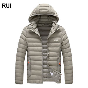 Chaqueta de invierno ligera de alta calidad RUIQUWIN, abrigo con logotipo personalizado, chaquetas de invierno para hombre de colores contrastantes de retazos - Product Image 1