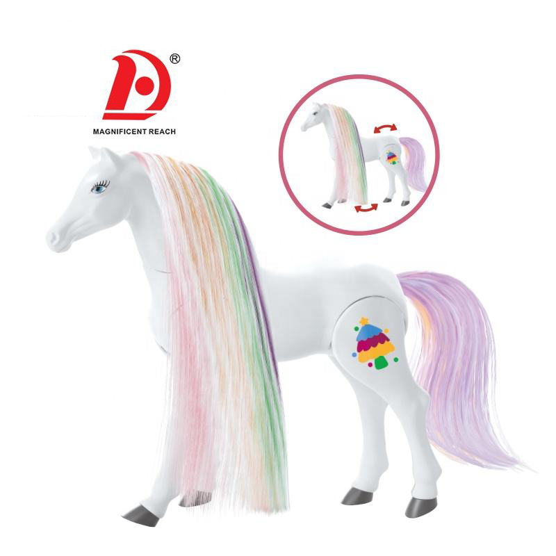 Diversión Atractiva con el juguetes de caballo de plástico a pilas
