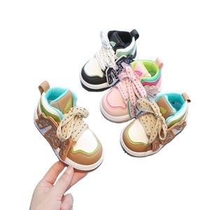 Chaussures de sport pour garçons, chaussures décontractées montantes pour garçons, chaussures de mode pour filles, chaussures pour bébés à semelle souple rouge - Product Image 2