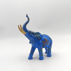 Vente en gros de figurines d'éléphant à motifs graffiti par transfert d'eau, d'objets d'art de collection, de grandes statues d'éléphant, d'ornements d'éléphant colorés pour la décoration intérieure - Product Image 3