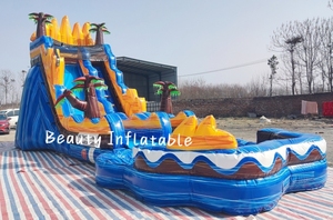 Thiết kế mới 20ft trượt nước <span class=keywords><strong>Inflatable</strong></span> với hồ bơi để bán - Product Image 2