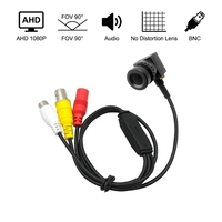 Caméra analogique Micro AHD à faible consommation d'énergie, 1/2.8" CMOS, 2.0MP, 0.001Lux, 15*15mm, avec objectif de carte non distordu de 3.6mm, caméra CCTV avec menu UTC