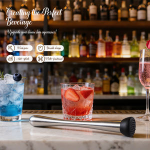 Prix de gros Agitateur métallique réutilisable <span class=keywords><strong>Pilon</strong></span> Acier inoxydable Bâton de pressage écrasé <span class=keywords><strong>Marteau</strong></span> à glace Taille épaisse <span class=keywords><strong>Pilon</strong></span> - Product Image 5