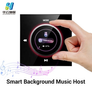 25W Mini Aan De Muur Gemonteerde <span class=keywords><strong>Bluetooth</strong></span> Audio Versterker 4 Inch Achtergrond Muziek Host Touchscreen Usb Sd Poort Knop Volumeregeling Home - Product Image 2
