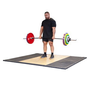 Tùy Chỉnh Tập Thể Dục Qlympic Thiết Bị Cao Su Bằng Gỗ Nhiệm Vụ Nặng Nề Deadlift Tạ Nền Tảng - Product Image 1