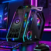 ATX Gaming PC Case Tempered Glass Open Frame RGB Desktop Computer Tower Chassis Gabinete Gamer