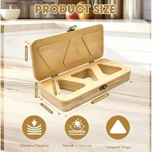 แม่พิมพ์ซูชิไม้ รูปทรงสามเหลี่ยม ทำจากไม้ไผ่ สำหรับครัวเรือน - Product Image 5