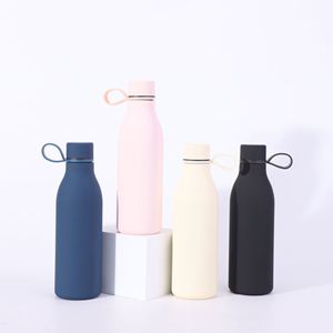 Botella De Agua De Acero Inoxidable 550ml Eco-Friendly Vaso Termico Rubber Coated Stainless Steel <b>Insulated</b> <b>Flask</b> for Travel Gym - Product Image 4