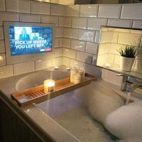 Téléviseur miroir 32 pouces étanche, TV LED Full HD miroir magique pour salle de bain, adapté aux salles de bain, hôtels, saunas