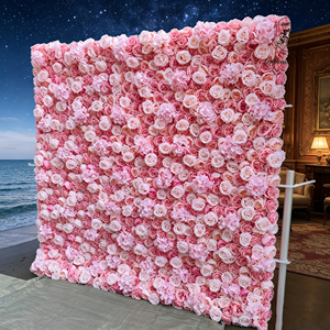 Paneles de pared con diseño de rosas en degradado de rosa, blanco y rubor para decoración de fondo de cabina de fotos en bodas y despedidas de soltera. - Product Image 6