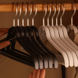 Aluminum <b>Hook</b> Clothes Hanger Non Slip Anti Shoulder Wardrobe Use Rectangle Shape Coat Hanger Metal Hangers - Product Image 3