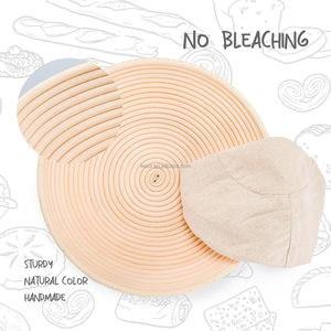 Panier à levure rond en rotin de 8,5 pouces pour <span class=keywords><strong>boulanger</strong></span>, bol à levure pour la pâte avec doublure pour la cuisson du <span class=keywords><strong>pain</strong></span> <span class=keywords><strong>au</strong></span> <span class=keywords><strong>levain</strong></span> - Product Image 3