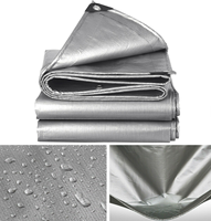 Bâche en PE argentée très résistante, tissu imperméable double face enduit, multi-usages, prix de gros usine
