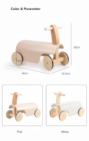 Voiture à pédales multifonctionnelle en bois pour tout-petits, quatre roues, pour l'extérieur, pour le développement précoce des enfants