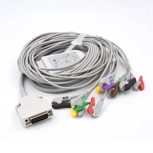 Mortara-cable médico ECG con extremo de clip, 10 cables, certificado CE