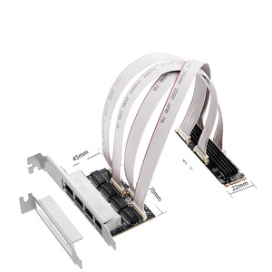 Realtek8111H M.2การ์ดอีเธอร์เน็ต PCIE Gigabit 4พอร์ต1000Mbps อะแดปเตอร์เครือข่ายภายในเดสก์ท็อปแบบมีสาย NGFF หุ้นแก้พอร์ตจำกัด - Product Image 1