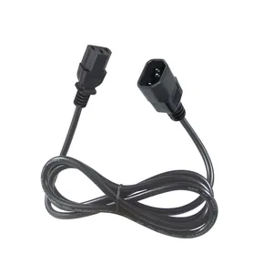 18AWG extension Cord H05VV-F 3G 0.75mm2 cable type male and female end type C13 to C14 power cord