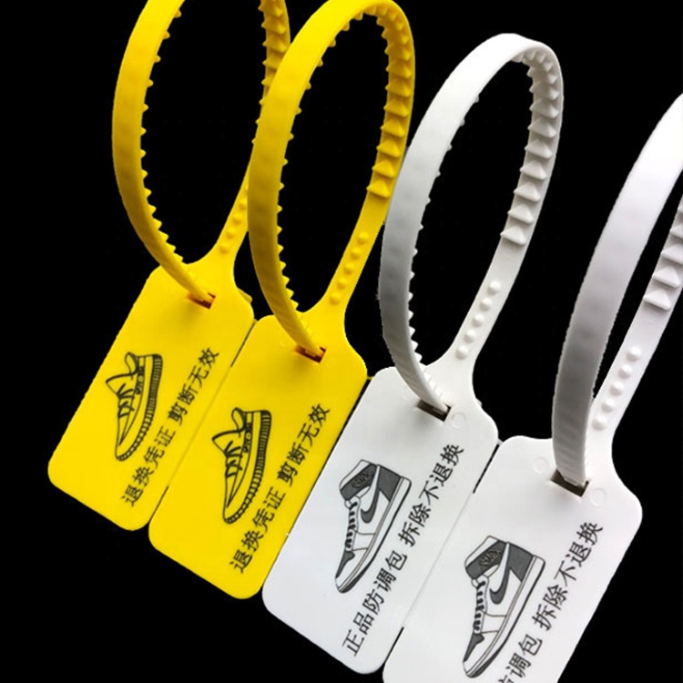 Высокое Качество Пользовательский логотип одноразовые пластиковые уплотнения на молнии галстук с записываемой биркой