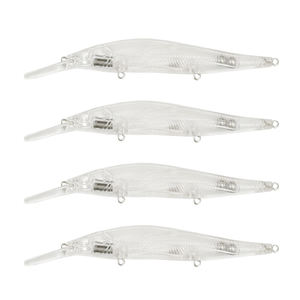 Leurre de pêche professionnel non peint 110 mm 14 g, type Wobbler, appât artificiel coulant <span class=keywords><strong>pour</strong></span> brochet et bar, idéal <span class=keywords><strong>pour</strong></span> la pêche au prédateur. - Product Image 1