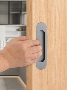 Aluminum Furniture Hidden Recessed Flush Pulls Handle Wardrobe Cabinet <strong>Door</strong> Embedded Hidden Handle for Kitchen &amp; Dresser Use - Product Image 4