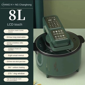 Friteuse électrique sans huile en acier inoxydable de 10 L avec rotation automatique, machine à frites, four multifonction, livraison directe pour camping-car - Product Image 2