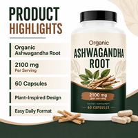 Cápsulas de Ashwagandha con Extracto de Raíz de Maca Negra Orgánica, Shilajit, Zinc y Selenio, Antioxidante, Calmante, Reforzador del Sistema Inmunológico, OEM