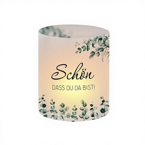 Lebao – Lot de 12 bougeoirs cylindriques brillants à motif <span class=keywords><strong>feuille</strong></span> pour décoration de table, anniversaires, mariages et autres occasions - Product Image 1
