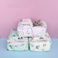 Nid pour Petaur d'Inde, Hamster, Souris, Lapin, et autres petits animaux de compagnie, en fil doré, branche fleurie, et poil de lapin, type 'Honey'