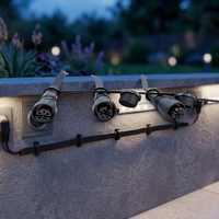 Connecteur M16 femelle personnalisable, étanche IP68, 2+3 broches avec câble plat pour éclairage LED intelligent extérieur