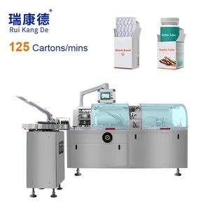 125 Carton/mins Horizontal Automatic Pill Tablet Aluminum Blister Strip Cartoning Packing Machine