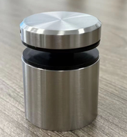 Entretoises modernes en acier inoxydable noir mat/polies satinées pour balustrades de balcon, escalier ou terrasse en verre de villa