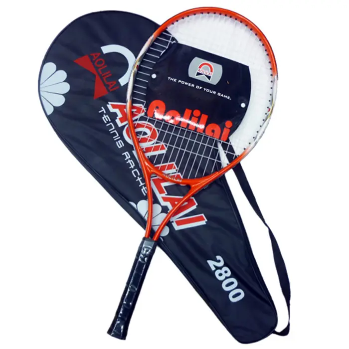 Commercio all'ingrosso prezzo a buon mercato di marca nome di progettare il proprio 27 pollici in lega di alluminio racchette da tennis racchetta da tennis per adolescenti