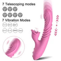 Leistungsstarker Wiederaufladbarer Vibrator Dildo für Frauen Mit G-Punkt und Klitoris Stimulation Wasserdichter Silikon Massagegerät Dildo