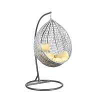 Vente en gros Oeuf Balançoire Chaise en rotin Chaise en osier Chaise confortable Meubles de patio de jardin