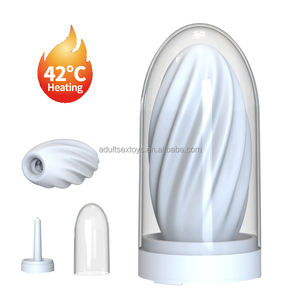 ソフトシリコンストローカースリーブオナホールUSB充電式加熱ロッド男性用オナニーカップセックストイ - Product Image 1