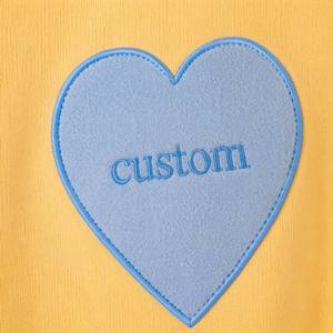 <span class=keywords><strong>Felpa</strong></span> Oversize Personalizzata per <span class=keywords><strong>Donna</strong></span>, Giallo Pastello, in Misto Cotone Pesante, Ricamata, Stile Streetwear Estetico - Product Image 3